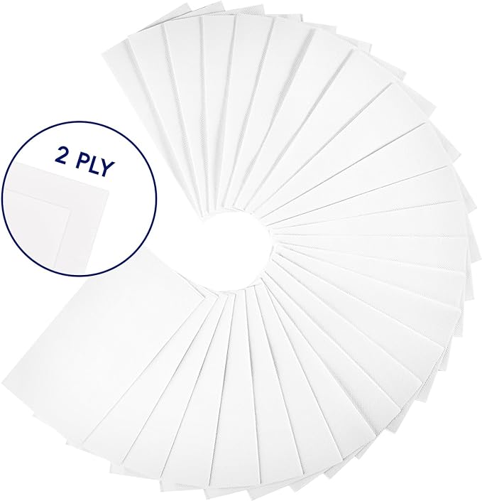 JOLLY CHEF 400 Pack Disposable Paper Napkins, Soft Bathroom Napkins Guest Disposable, 2-Ply White Paper Hand Towels for Halloween, Wedding, Thanksgiving