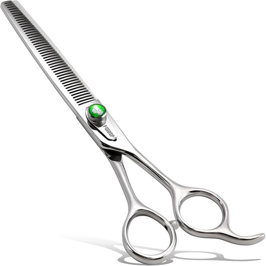 46 Teeth Dog Thinning Shears for Grooming 7.0 inch Professional Blending Thinning Scissors for Dogs Cat Pet Japanese 440C Stainless Right Handed