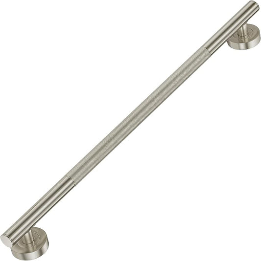Lava Odoro Shower Grab Bars, 24" Stainless Steel Bathroom Safety Grab Bar, Upgrade Anti-Slip Knurling Shower Grab for Bathtub, Shower Handle for Elderly and Handicap, ADA Compliant, Brushed Nickel