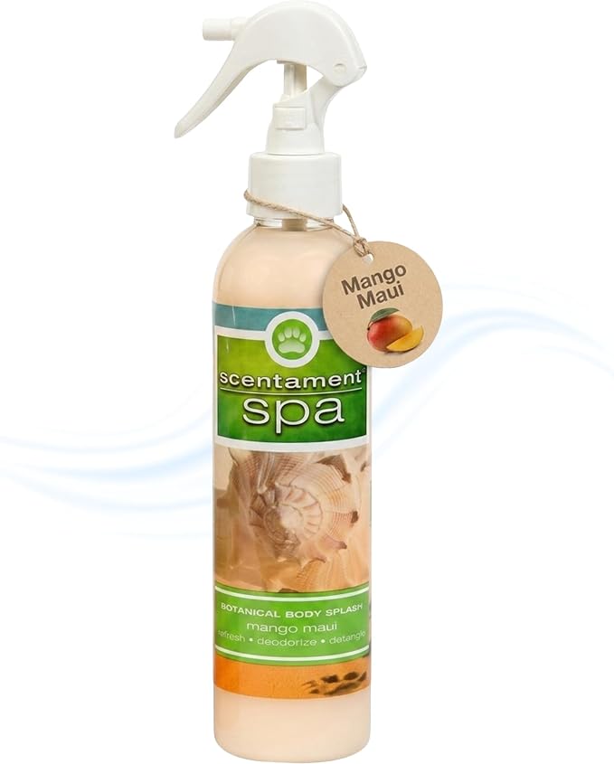 Best Shot Scentament Spa Botanical Body Splash, Detangler Spray, Body Spray for Pets, Cat and Dog Cologne Spray, Mango Maui, 8 Oz.