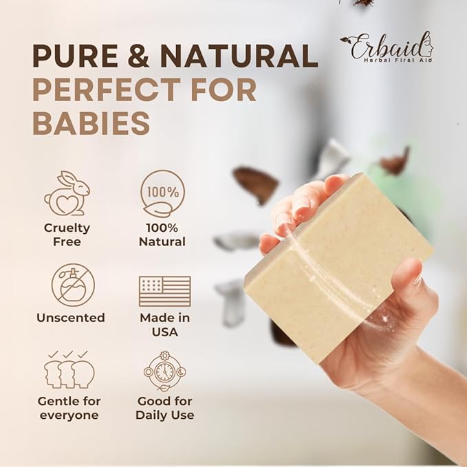 Oatmeal Soap – Natural Oatmeal & Honey Goat Milk Soap Bar – Face & Body Wash for Eczema, Psoriasis, Dry, Itchy, Sensitive Skin Relief – Unscented Wash Great for Kids, Babies – Handcrafted, Made in USA