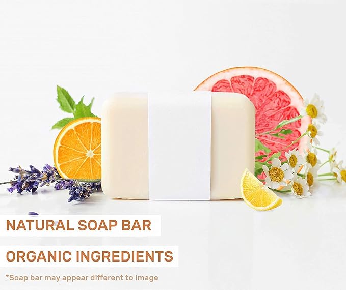 O NATURALS 100% Natural Bar Soap - Gift Set - Organic Ingredients & Essential Oils - Spa Gifts for Women & Men, Body Wash & Face - 6PC Citrus Soap Collection