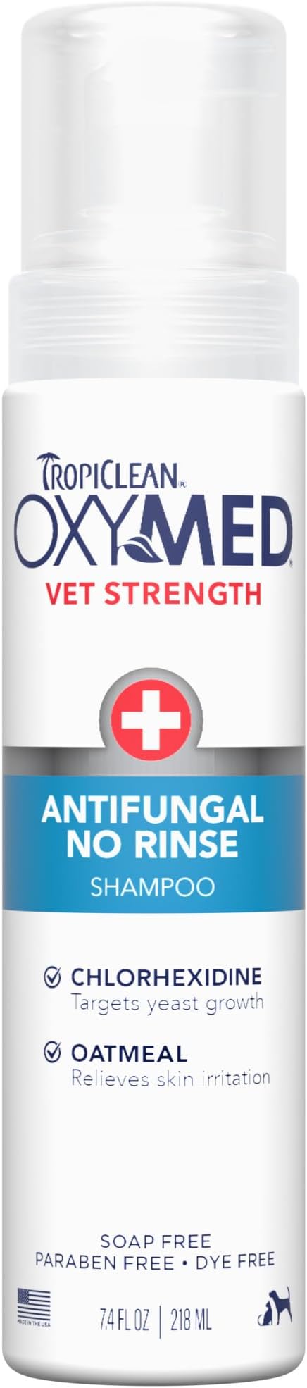 OxyMed Dry Shampoo for Dogs, No Rinse Waterless Shampoo, Dog Skin Irritation, Safe for Cats, 7.4 oz