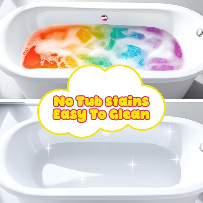 Bath Bombs for Kids, Boys & Girls Teen Easter Basket Stuffers, 180 Mini Color Tablets in 9 Bright Colors for Creative Bathtub Art Bath Toys Fun Colorful Bath Scientific Experiment for Boys Girls 3-12