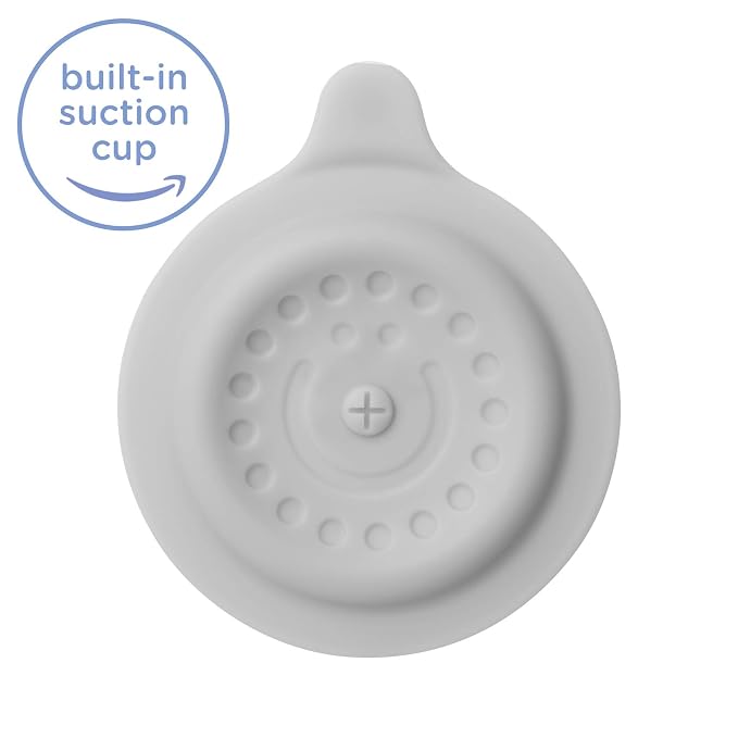 Ubbi Bathtub Drain Cover, Silicone Drain Stopper with Suction, Baby Bath Time Accessory, Gray (Pack of 2)
