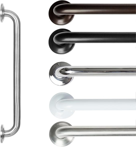 Vive Grab Bar for Showers - Bathroom Antislip Handrail for Seniors, Elderly Assistance Product, Heavy Duty Shower Handles, Handicap Grab Bars, Stainless Steel, Multipurpose, 440 lbs (Brushed Nickel)