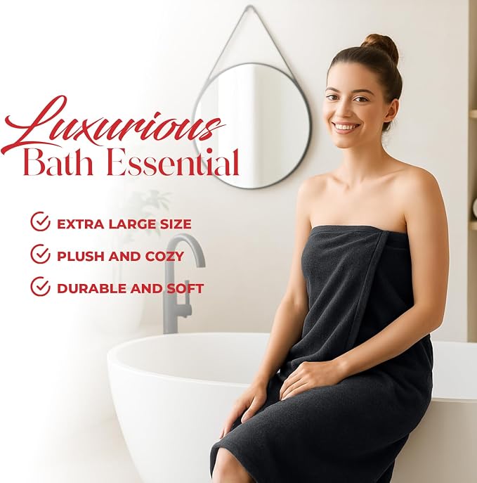 RIVERSIDE Pack of 1 Jumbo Bath Sheet 40 x 80 Inches 100% Cotton Oversized Bath Towel for bathroom, Extra Large & Lightweight, Soft & Absorbent, Quick Dry, Perfect to Wrap Yourself in - (Charcoal Gray)