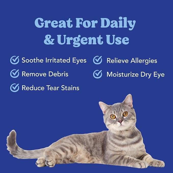 Angels' Eyes Multi-Purpose Sterile Eye Wash for Dogs & Cats | 4 oz Eye Cleaner & Rinse | Tear Stain Reducer with Boric Acid | Soothes Allergies, Debris, Mucus & Weepy Eyes | Vet Formulated