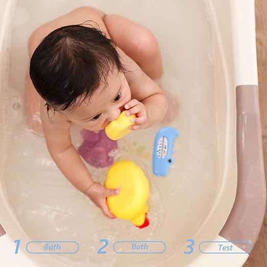 Vaguelly Bath Thermometer Accurate Water Measurement for Baths Portable and LCD Display for Newborns and Toddlers Design