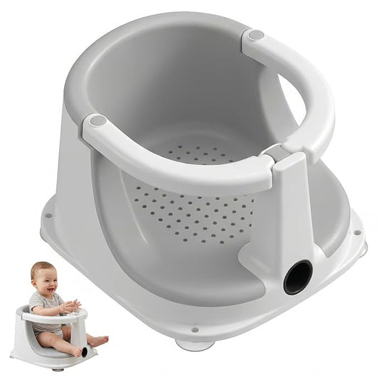 Baby Bath Seat for Babies Sitting Up, Bath Seats Sitting Up for Infant,Safe & Comfortable Toddler Bath Seat, Features an Open Design, Non-Slip Baby Bathtub with 3 Suction Cups(6-24Month)