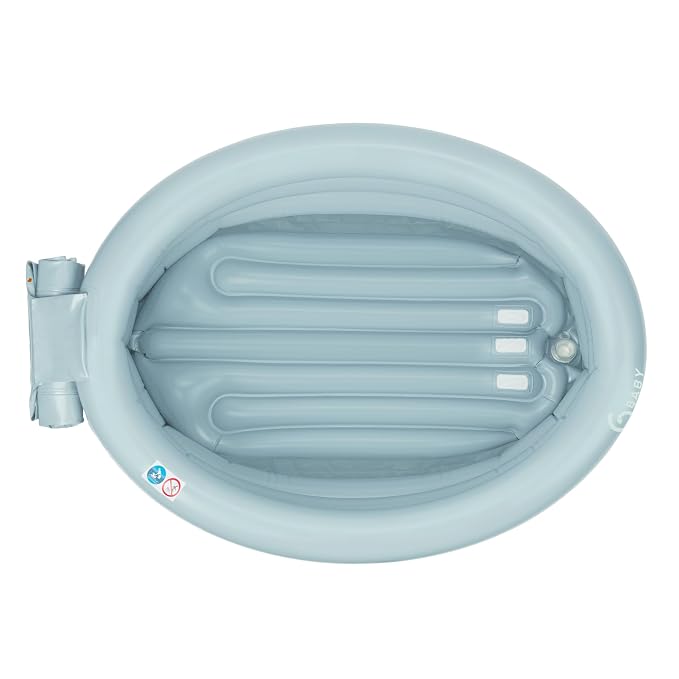 Babymoov Inflatable Bathtub & Pool - Safe, Portable & Grows with Baby (from 0+ Newborn Insert Included)