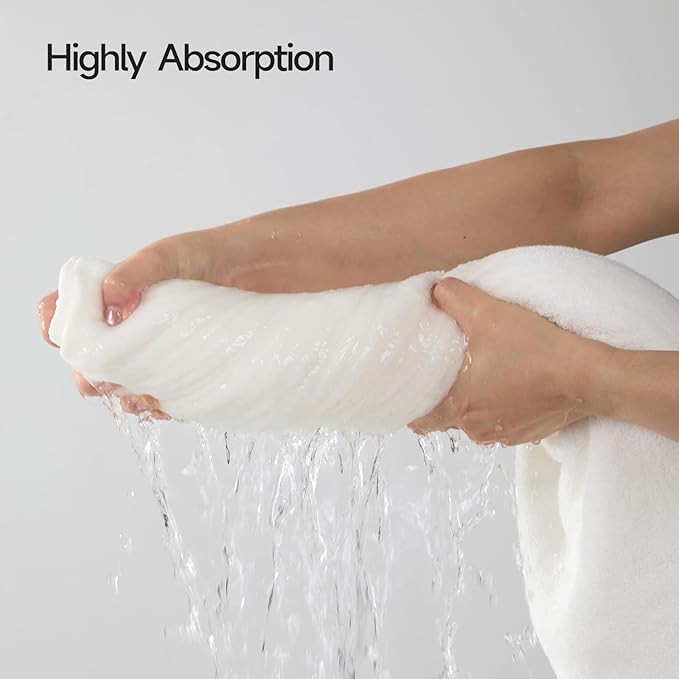 REDKISS Jumbo Bath Sheet 1 Piece, 40x80 Inches 100% Cotton Extra Large Bath Towel for Bathroom, White