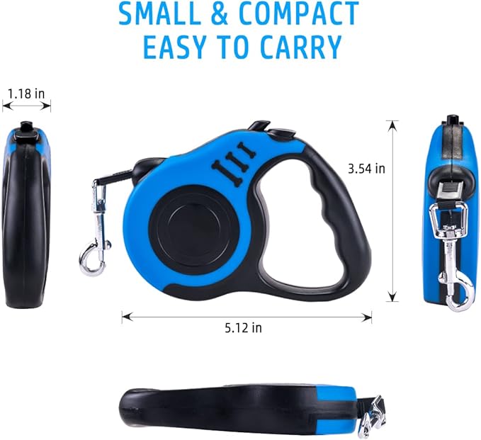 Pak Pooch Pack - Retractable Leash, Water Bottle, Paw Cleaner, Poop Bags - Small Dog Leash, Portable Dog Water Bottle