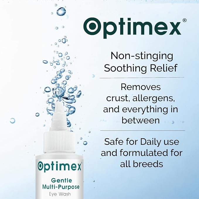 Gentle Multi-Purpose Eye Wash for Dogs & Cats (4 fl oz) Helps with Eye Infections, Redness, Irritation, Tear Stains, Discharge, Pink Eye, Conjunctivitis & Dry Eye Relief Vet Formulated