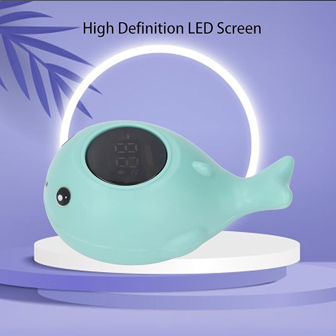 Bath Thermometer Floating Toy with 3 Color Temperature Indicator for Infant Bathing, Instant Reading Safety Alert, Whale Shape Water Temperature Thermometer
