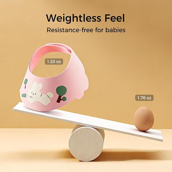 Baby Shower Cap Cover - Adjustable Baby Bath Visor with Ear Protection Visor for Kids & Toddlers, Shampoo Waterproof Baby Hair Washing Shield, Soft baby Bath Hat Suitable for Children (Bunny)