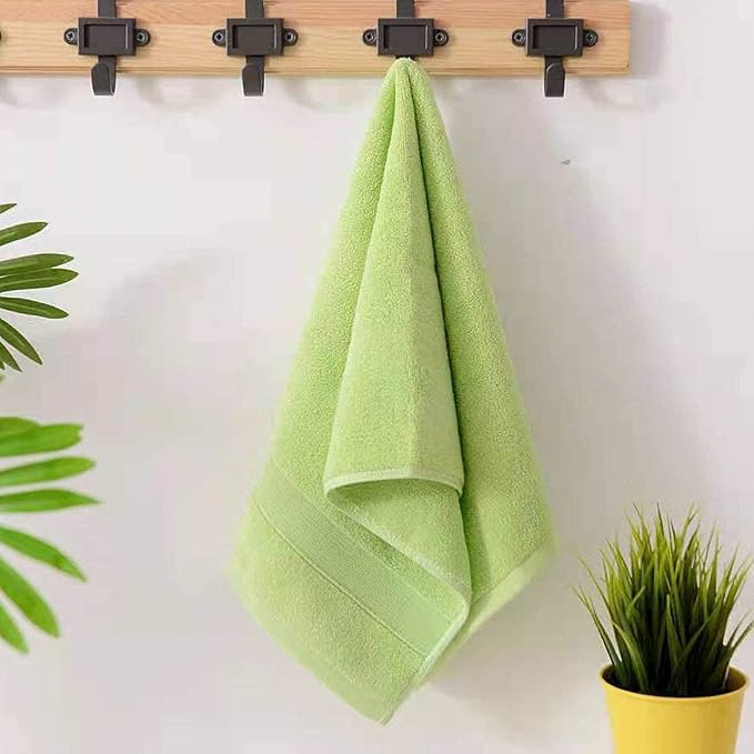Lchkrep Cotton Hand Towels 2 Pack, Salon Thick Bath Hand Towel,Gym Towel 14" x 30", Face Cloth, Soft and Absorbent Washcloths Set for Home Bathroom Hotel (Green)…