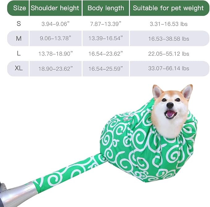 WAYUTO Flexible Pet Drying Bag with Drawstring Dog Hair Drying Bag Puppy Hair Dryer Box Dog Dryer Bag for Home, Bathroom and Pet Shop Use XL