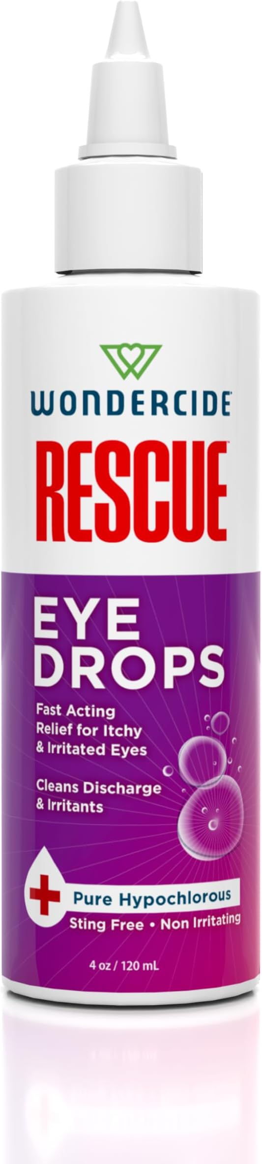 Wondercide Rescue - Eye Drops and Wash for Pets - Relief for Dogs and Cats from Allergies, Itchy Red Irritated Eyes, Discharge - with Pure Hypochlorous - 4 oz