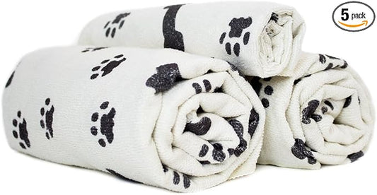 Zwipes 779 Microfiber 5-Pack Small Pet Cloths (Size: 16" x 16"), Soft Terry Drying Cleaning Towels