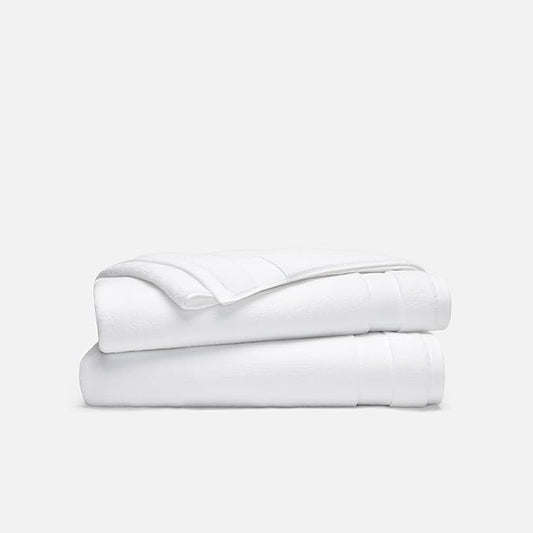 Brooklinen Super-Plush 100% Turkish Cotton Bath Sheets - Set of 2-770 GSM, Highly Absorbent, Machine Washable, Oversized Bath Towels for Home & Bathroom (40" x 65", Solid White)