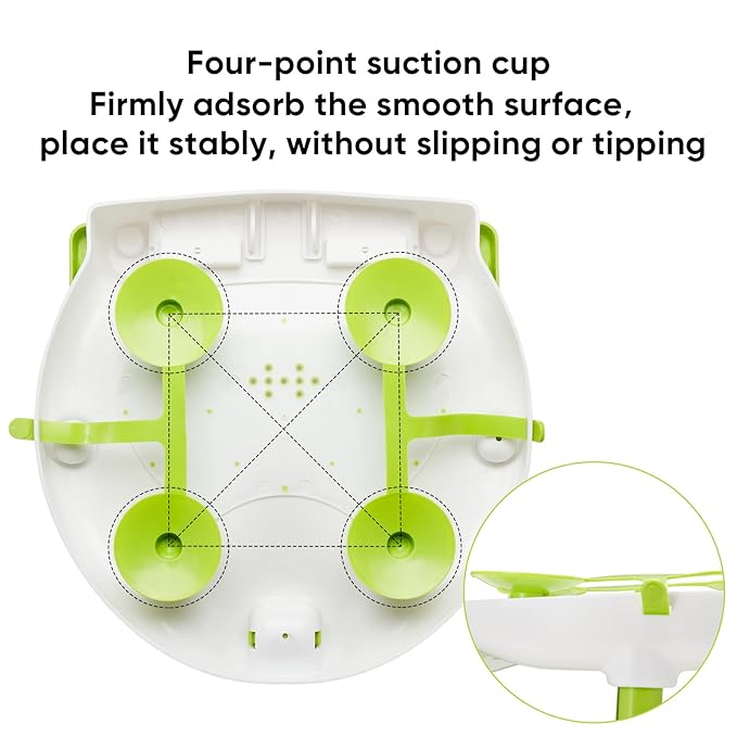 Newborn Infant Baby Bath Seat, Non-Slip Infants Baby Bath Chair for Bathtub, Cute Shape Baby Shower Chairs for Tub Sitting up, Surround Bathroom Seats for Baby 6-18 Months (Green Baby Bathtub Seat)