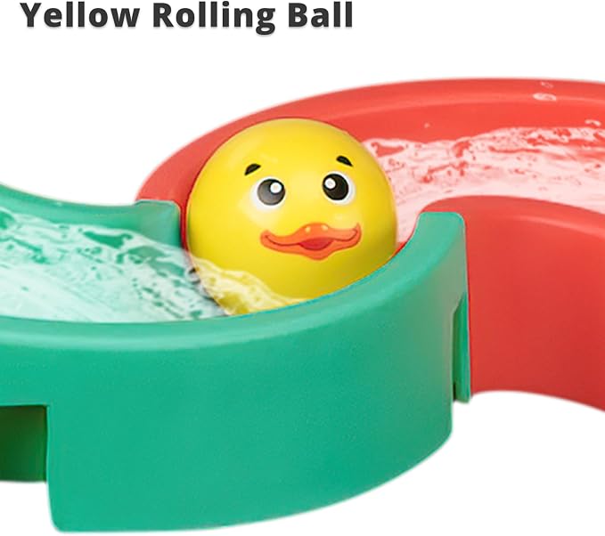 SOCBTNSO Duck Slide Toys, Bath Toys for Kids Ages 4-8, DIY Building Kit for Ages 5-7, Bathtub Time Birthday Gift for Toddler 3 + Year Old (51 PCS)