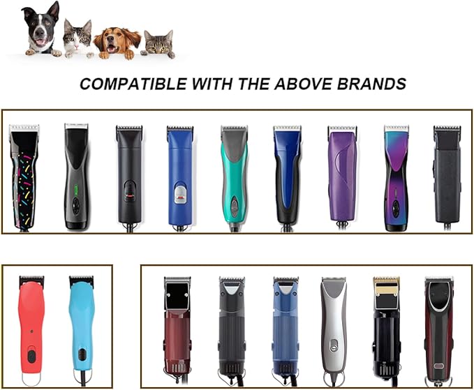 10W Dog Grooming Blade,Compatible with Andis,Oster A5,Wahl km10 Clippers | Detachable Pet Dog Grooming Wide Blades-Cutting length 1/16" 1.5mm