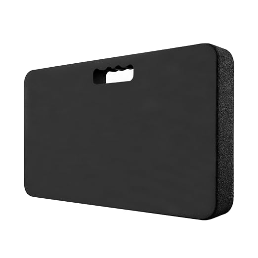 Gardzen Extra Thick Kneeling Pad for Gardening and Work, 1.5 Inch Soft NBR Foam Knee Cushion for Bathing Baby, Large Kneeler Mat for Yoga Exercise, 18x11 Inch, Black