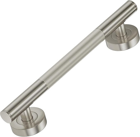 Lava Odoro Shower Grab Bars, 12" Stainless Steel Bathroom Safety Grab Bar, Upgrade Anti-Slip Knurling Shower Grab for Bathtub, Shower Handle for Elderly and Handicap, ADA Compliant, Brushed Nicke