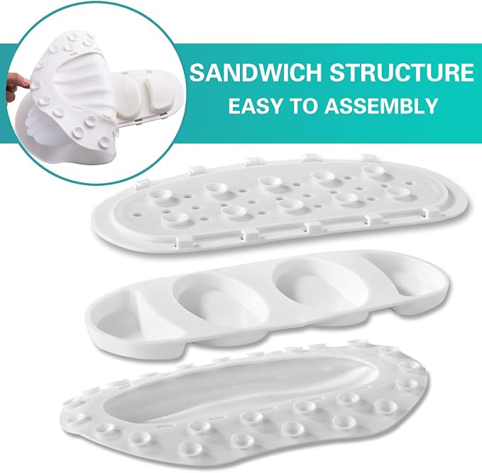 TPE Neck Pillow for Bathtub, Small Bath Pillow with Suction Cups | Small bath pillow with neck support , waterproof material,compact size for home or travel relaxation.