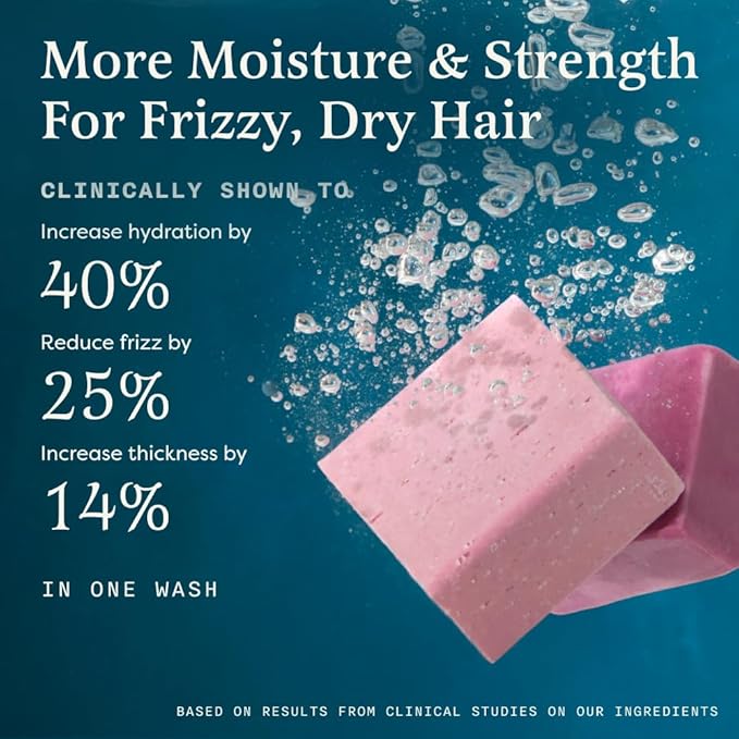 The Earthling Co. Moisturizing Peptide Shampoo & Conditioner Bar Set For Hair Growth, Strength, Repair & Split Ends - Sulfate & Paraben Free for Dryness, Damage & Frizz - Made in USA (Rosy Jasmine)