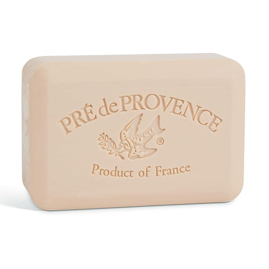 Pre de Provence Artisanal Soap Bar, Enriched with Organic Shea Butter, Natural French Skincare, Quad Milled for Rich Smooth Lather, 8.8 Ounce, Coconut