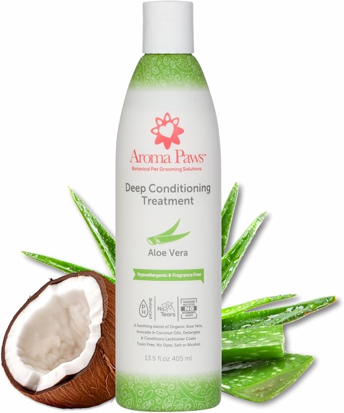 Hypoallergenic Deep Conditioning Kit, Pet Shampoo and Conditioner with Aloe Vera and Chamomile and Deep Conditioning Treatment 13.5 fl oz