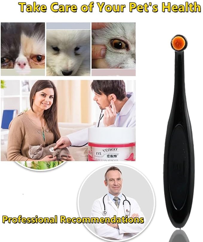 Pro Pet Applicator Brushes (4 Pcs): Superfine Fiber Tear Stain Tools for Dogs & Cats | Gentle Eye Brush for Eye Envy Tear Stain Remover for Dogs (Cats Compatible), Washable Pro Grooming Kit