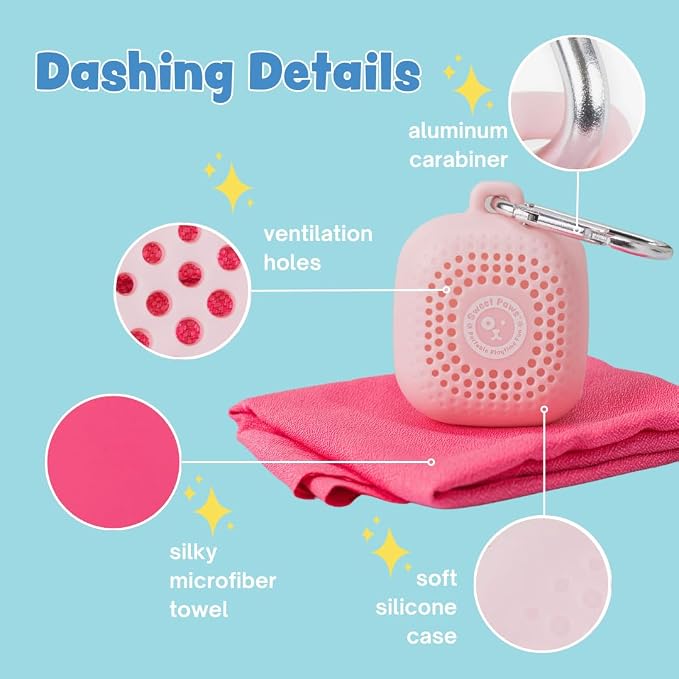 Portable Dog Paw Towel, Lightweight & Super Absorbent Microfiber, Clips onto Leash, Quick Drying Towel for Dogs Paws with Silicone Case, Dry Dog’s Paws on The Go - Small - Newport Navy
