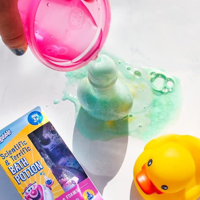 Mr. Bubble Ultimate Pack of Bath Time Fun 4 Favorites, Bath Potion, Bath Bomb, Soap Stickers, Bubble Bath (Pack of 2)