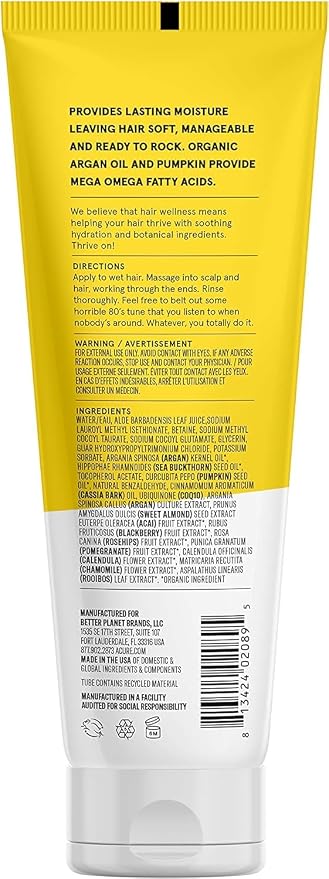 Acure Ultra Hydrating Shampoo for Women & Men, Moisturize & Soften Fine, Dry, Damaged, Color Treated Hair & Scalp w/Argan Oil, Vegan, Paraben Free, Sulfate Free, Hair Care, 8 fl oz, (Pack of 2)