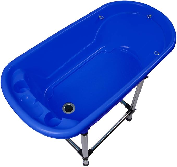Flying Pig Pet Dog Cat Washing Shower Grooming Portable Bath Tub (Royal Blue)