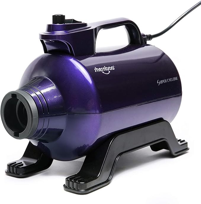 High Velocity Professional Dog Pet Grooming Hair Drying Force Dryer Blower 5.0HP (Super Cyclone) SHD-2600P (Purple) | Super cyclone 5.0HP high velocity blower dryer for professional dog pet grooming, purple SHD-2600P