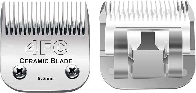 4FC Blade Detachable Pet Clipper Replacement Blades, Ceramic and Stainless Steel, Compatible with Andis, Oster, and Wahl Clippers | Dog Grooming Blade For Oster A5/Wahl KM Series Dog Clipper ,Ceramic Blade & Stainless Steel Blade