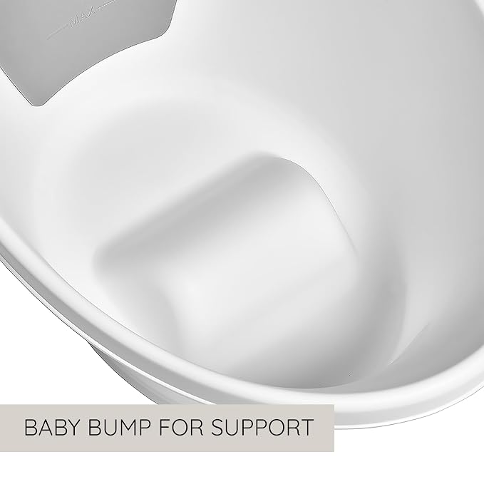 Shnuggle Newborn Baby Bath | Built in Support Bump and Soft Backrest | Suitable from Newborn | Bath Seat Support Includes Plug | Eucalyptus Green