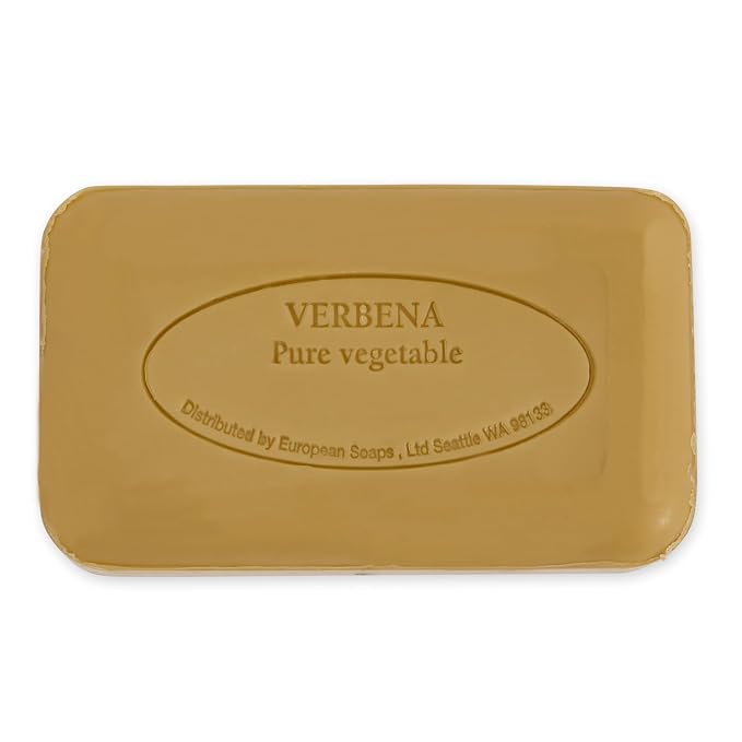 Pre de Provence Artisanal French Moisturizing Soap Bar, Shea Butter Enriched, Quad Milled for Long Lasting Rich Smooth Lather, 5.3 Ounce, Verbena