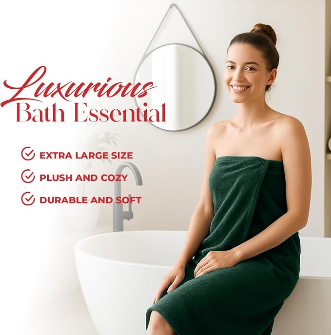 RIVERSIDE Pack of 1 Jumbo Bath Sheet 40 x 80 Inches - Extra Large Bath Towel, Super Soft & Highly Absorbent, 100% Cotton Quick Dry, Perfect to Wrap Yourself in - Hunter Green