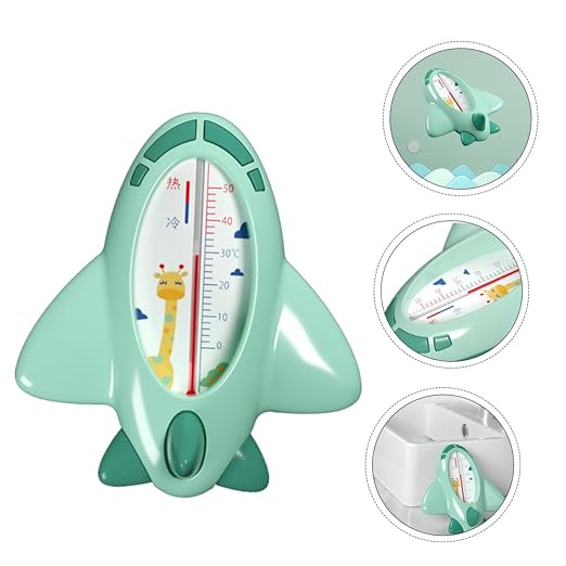 SUPVOX Cartoon Bath Thermometer Green Easy to Use Water Temperature Tester with Design for Safe Bathing and Toddlers