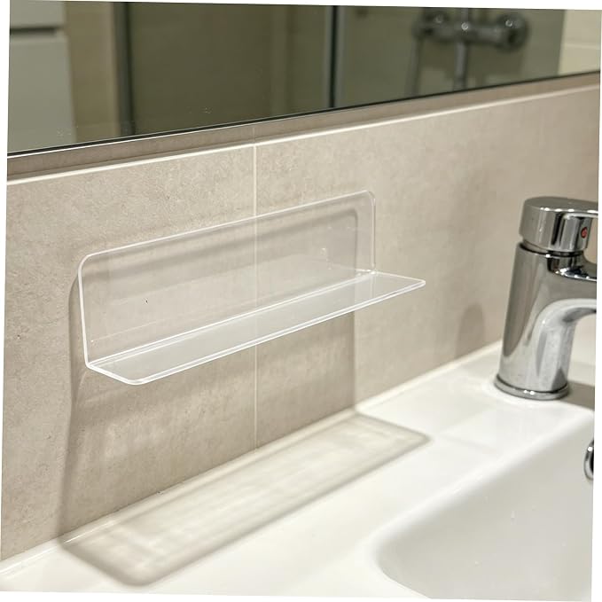 SHERCHPRY 6pcs Plastic Shower Splash Guards for Bathroom and Kitchen, L Shaped Waterproof Water Barrier for Sink and Tub, Reusable and Stain Resistant PVC Splash Guards