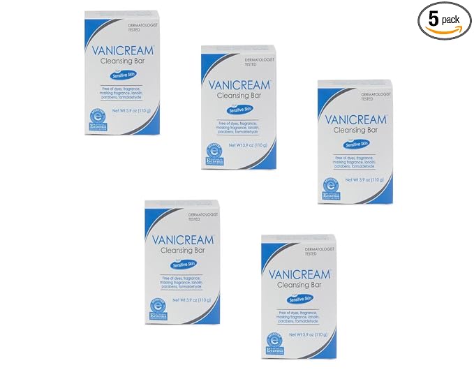 Pharmaceutical Specialties Vanicream Cleansing Bar 3.9 oz (Pack of 5)