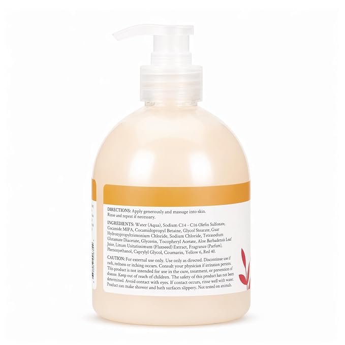 Ginger Lily Farms Botanicals Nourishing Body Wash, Coco Mango, 100% Vegan & Cruelty-Free, Coconut Mango Scent, 16.9 Fl Oz (Pack fo 6)