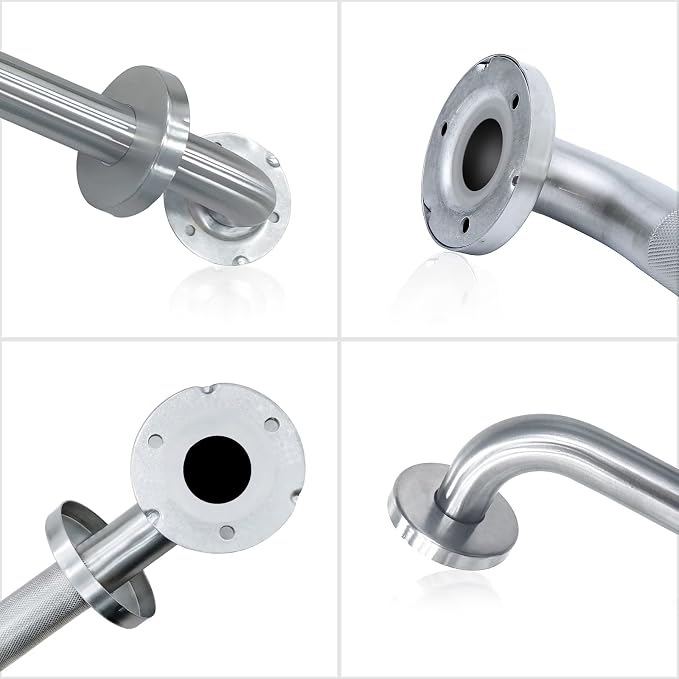 18 Inch Shower Grab Bar 2 Pack, 18" L x 1.25" D Brushed Nickel All-Welded Stainless Steel, ADA Safety Shower Handle for Bathroom,Stairway,Anti-Slip Grab Bars for Elderly,Handicap,Pregnant