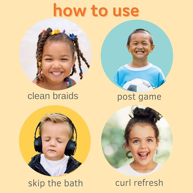 T is for Tame - Powder Puff Dry Shampoo for Babies & Kids – Gentle Hair Formula with Arrowroot Powder & Activated Charcoal, Mess-Free Application, Made in USA - 0.74 oz